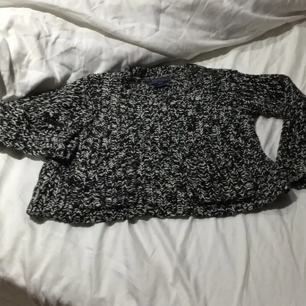 Ralph Lauren 3t Black white swing sweater nwot